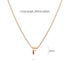 Initials Brick Alphabet Letter Necklace Rose Gold Layered Steel Jewellery